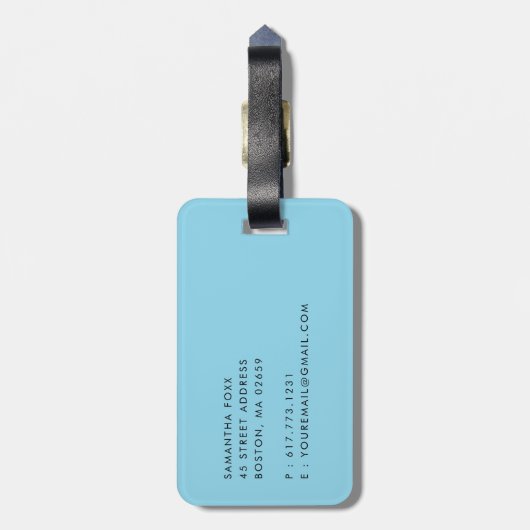 Tranquil Ocean Beach Laat het avontuur beginnen Bagagelabel (Achterkant verticaal)