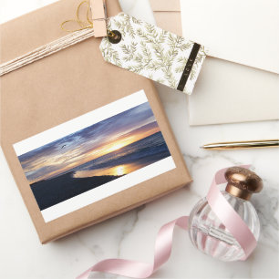 Tranquil Ocean Sunrise Rechthoekige Sticker