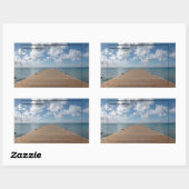 Tranquil Ocean Vibes Rechthoekige Sticker (Vel)