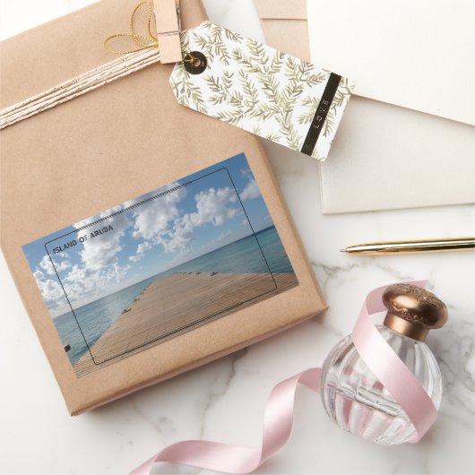 Tranquil Ocean Vibes Rechthoekige Sticker (Geschenken)