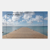 Tranquil Ocean Vibes Rechthoekige Sticker (Voorkant)