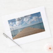 Tranquil Ocean Vibes Rechthoekige Sticker (Envelop)