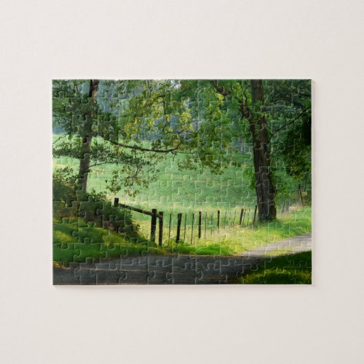 Tranquil pad-zomerlandschap legpuzzel (Horizontaal)