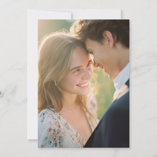 Tranquil Pastel Floral Photo Kaart (Voorkant)