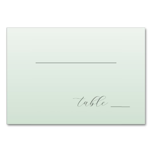 Tranquil Pastel Green Minimalist Lines Kaart (Voorkant)