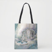 TRANQUIL PASTEL WATERVERF GARDEN SCENE TOTE BAG (Voorkant)