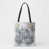TRANQUIL PASTEL WATERVERF GARDEN SCENE TOTE BAG (Voorkant)