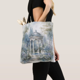 TRANQUIL PASTEL WATERVERF GARDEN SCENE TOTE BAG