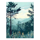 Tranquil Peaks: een sereen berglandschap Foto Afdruk (Voorkant)
