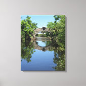 Tranquil Reflection Bridge New Orleans Yacht Club Canvas Afdruk (Voorkant)