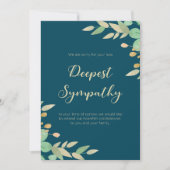 Tranquil Reflections ingelijst Leafy Green Sympath Kaart (Voorkant)