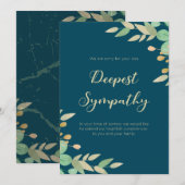 Tranquil Reflections ingelijst Leafy Green Sympath Kaart (Voorkant / Achterkant)