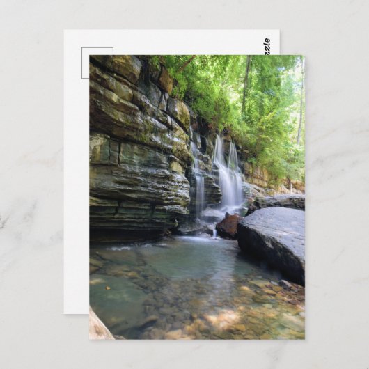 Tranquil Relaxing Summer Waterfall - Tennessee Briefkaart (Voorkant / Achterkant)