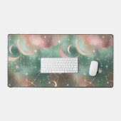 Tranquil Sage Green Blush Celestial Moon Bureaumat (Keyboard & Muis)