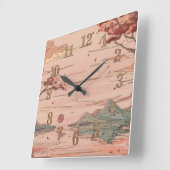Tranquil Scene Wall Vierkante Klok (Hoek)