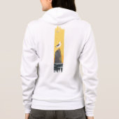 Tranquil Seagull Brushstroke Paint Hoodie (Achterkant)