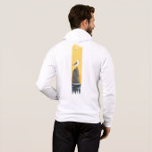 Tranquil Seagull Brushstroke Paint Hoodie (Achterkant volledig)