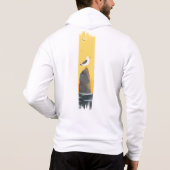 Tranquil Seagull Brushstroke Paint Hoodie (Achterkant)