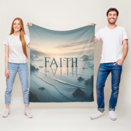 Tranquil Seascape Faith Fleece Deken