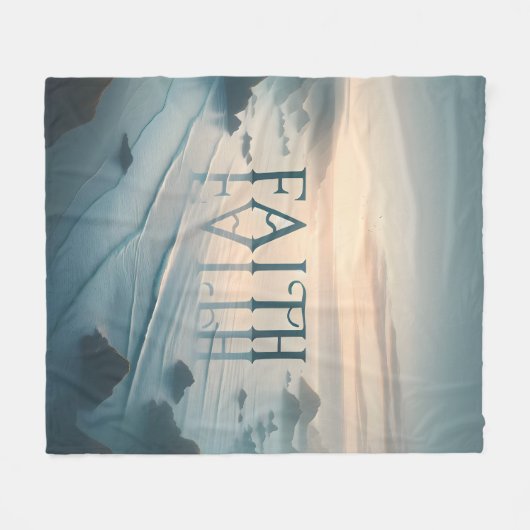 Tranquil Seascape Faith Fleece Deken (Voorkant (Horizontaal))