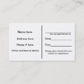 Tranquil Seascape Two Sided Appointment Card Afsprakenkaartje (Achterkant)