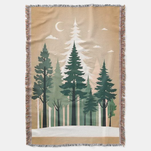 Tranquil Silhouet Bos Deken (Voorkant Verticaal)