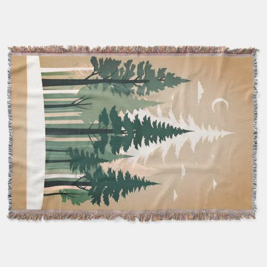 Tranquil Silhouet Bos Deken (Voorkant)