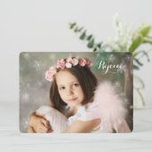 Tranquil Snow Holiday-fotokaart Feestdagenkaart (Staand voorkant)