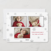 Tranquil Snow Holiday-fotokaart Feestdagenkaart (Achterkant)