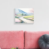 Tranquil Springtime Berglandschap Canvas Afdruk (Insitu (Woonkamer))