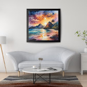 Tranquil Sunset Beach Foto Afdruk