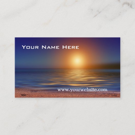 Tranquil Sunset Beach Visitekaartje (Voorkant)