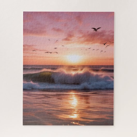 Tranquil Sunset Ocean Puzzel (520 stuks) Legpuzzel (Verticaal)