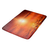 Tranquil Sunset Oranje Golden Sky over Zee Badmat (Gekanteld)