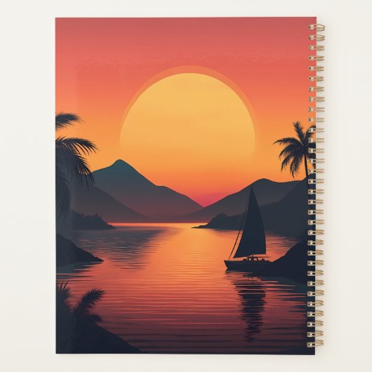 ⛵ Tranquil Sunset Sail Planner 🌅📘 (Achterkant)
