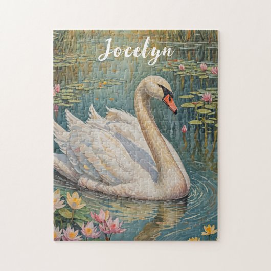 Tranquil Swan Serenade Legpuzzel (Verticaal)