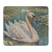 Tranquil Swan Serenade Snijplank (Voorkant)