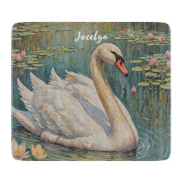 Tranquil Swan Serenade Snijplank