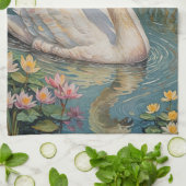 Tranquil Swan Serenade Theedoek (Gevouwen)