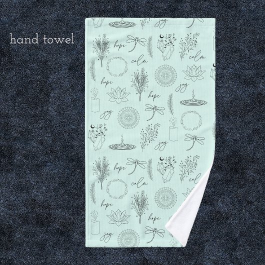 Tranquil Symbols: 3-Piece Wellness-Inspired Bad Handdoek