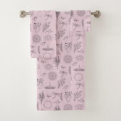 Tranquil Symbols: 3-Piece Wellness-Inspired Bad Handdoek (Insitu)