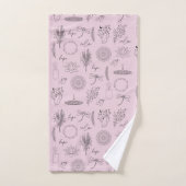 Tranquil Symbols: 3-Piece Wellness-Inspired Bad Handdoek (Handdoek)