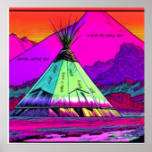 TRANQUIL TEPEE - stille stilte. bewerkbare tekst Poster (Voorkant)