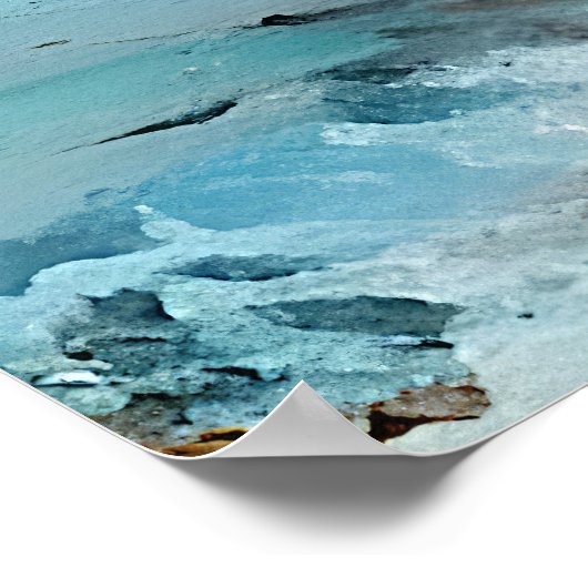 "Tranquil Tides". Kleurrijk Ontspannen Bootzeegezi Poster (Hoek)