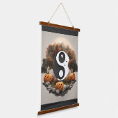 Tranquil Treats: Zen Halloween esthetiek Hangend Wandkleed (Gebogen)