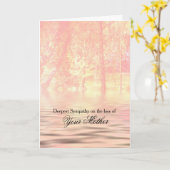 Tranquil Trees and Water Sympathia Card for Moeder Kaart (Gele Bloem)