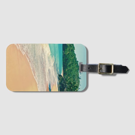 Tranquil Tropical Island Beach Bagagelabel (Voorkant (horizontaal))