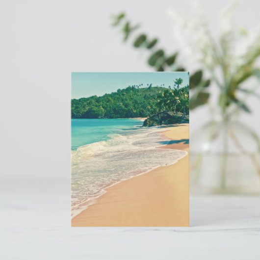 Tranquil Tropical Island Beach Briefkaart (Staand voorkant)
