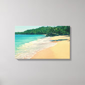 Tranquil Tropical Island Beach Canvas Afdruk (Voorkant)