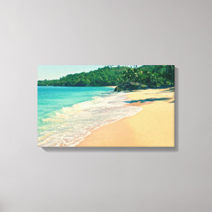 Tranquil Tropical Island Beach Canvas Afdruk